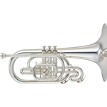 Yamaha YMP204MS Marching Mellophone, Silver