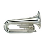 Yamaha YBB202MSWC Marching Only Tuba; Silver Plated, With Case