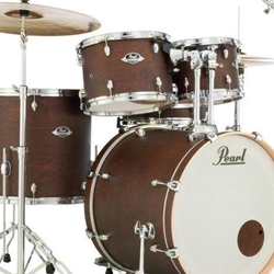 Pearl EXL725C220 EXL Export Lacquer Standard Drum Kit; Satin Brown w/ 830 Hardware